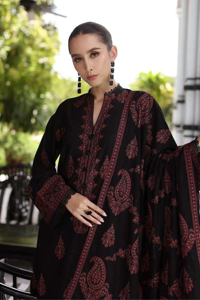 SH-SP-565 3 Piece - Unstitched Fully Embroidered Dhanak Fabric