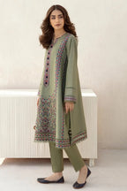 SR-JZ710 Unstitched Fully Embroided Dhanak Suit With Dhanak Dupatta