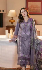 SH-JD-2680 3 Piece - Unstitched Fully Embroidered Lawn Fabric with Printed Monar Dupatta