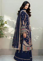 SH-JZ-2990 Dhanak Fabric - 3 Piece Unstitched Heavy Embroidered Dhanak Dress