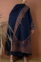 SH-BT 2880A 3 Piece Unstitched Embroidered Dhanak Fabric With Dhanak Shawl