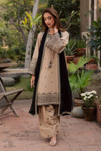 SH-BT 2985 Dhanak Fabric - 3 Piece Unstitched Embroidered Dress With Dhanak Shawl