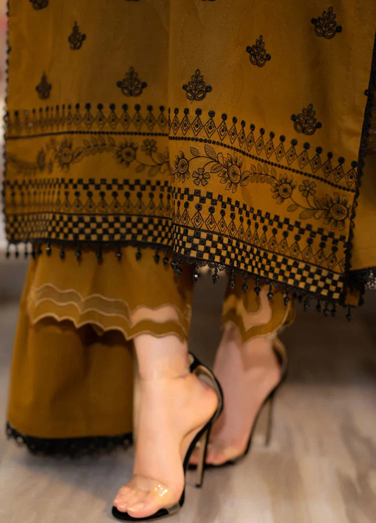 SH-MB-100 3 Piece - Unstitched Fully Embroidered Dhanak Fabric with Dhanak Shawl