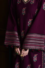 SH-BT 2900 - 3 Piece Unstitched Embroidered Dhanak Fabric With Dhanak Shawl