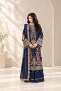 SH-JZ-2990 Dhanak Fabric - 3 Piece Unstitched Heavy Embroidered Dhanak Dress