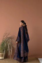 SH-BT 2880A 3 Piece Unstitched Embroidered Dhanak Fabric With Dhanak Shawl