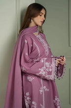 SH-CS-900 3 Piece - Unstitched Fully Embroidered Dhanak Fabric Embroidered Shawl