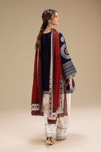 SR-RR610 Unstitched Heavy Embroidered Dhanak Suit With Digital Printed Monar Dupatta