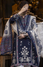 SR-AK905 Dhanak Embroidered Suit With Digital Printed Woolen Shawl