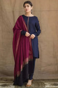 SR-AG1115 Unstitched Dhanak Marina Suit With Wool Shawl